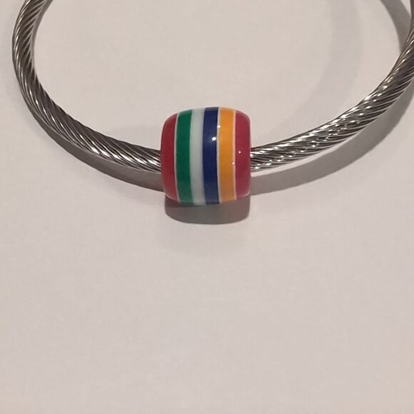 Rainbow Charm for Pandora Style Bracelet - Picture 1 of 4